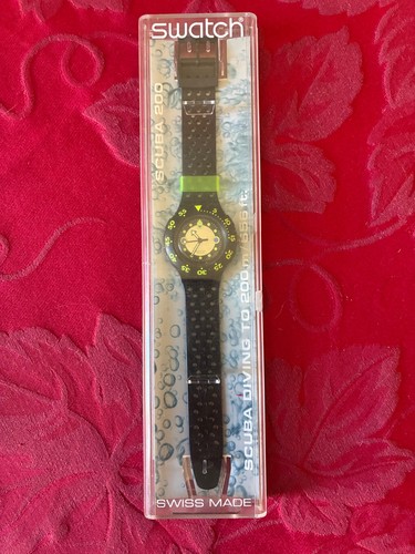 Swatch scuba 200 - "black, wave"