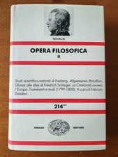 NOVALIS Opera Filosofica NUE 1993 volume secondo 
