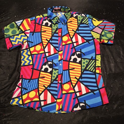 Camicia colorata pop art con