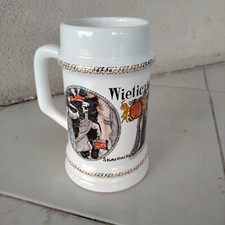 Boccale birra in porcellana souvenir Wieliczka cm 16