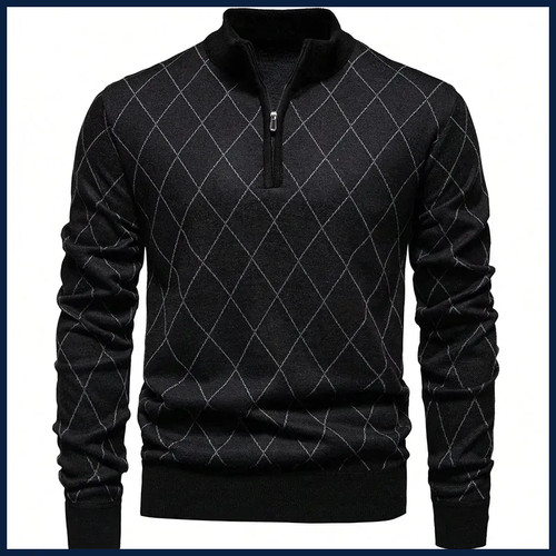 Maglione maglia mezza - , zip