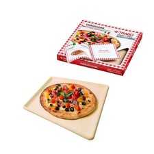 PIASTRA PIETRA REFRATTARIA PIZZA PANE COTTURA FORNO 35 X 34 TRABO NATURCOOK