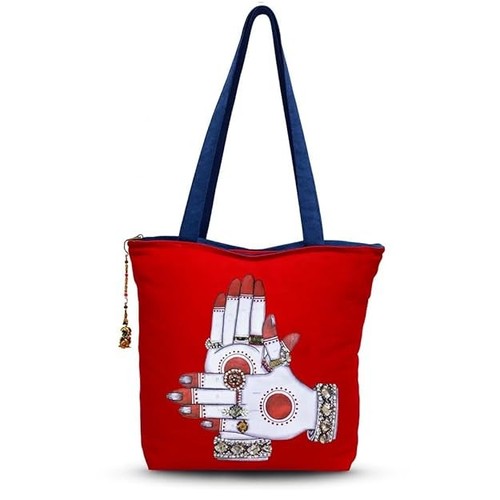 Borsa tote artistica dipinta - , a