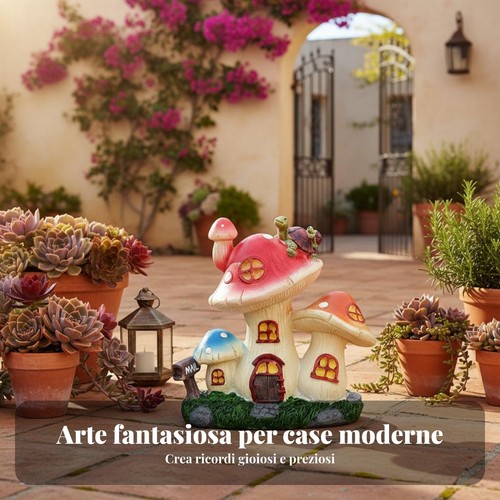 Statuetta casa fungo con - casa,
