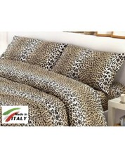 Completo Lenzuola Letto Matrimoniale Made in Italy Puro Cotone MACULATO