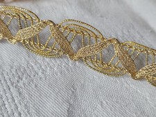 Pizzo Antica Vintage Oro Dorata Metro Su 1,6 CM A5