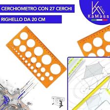 Cerchiometro con righello da 20 cm. professionale diametri vari