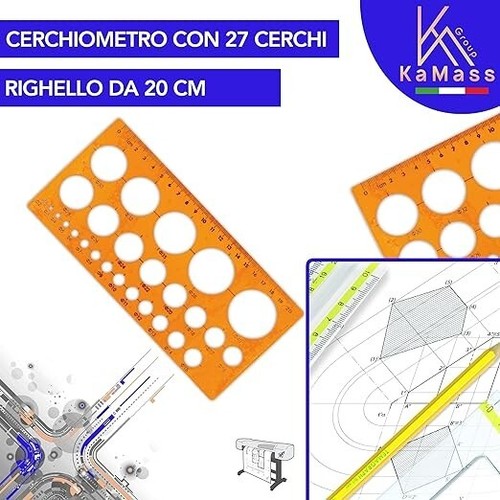 Cerchiometro con righello - , da