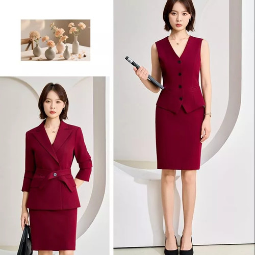 Tailleur rosso bordeaux donna - rosso,