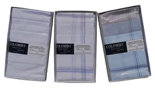 12 Fazzoletti Fazzoletto da per Naso Uomo Cotone 100% Art. Colombo cm.40X40