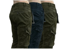 Pantalone Autunno Inverno Cargo Uomo Dsplay Tasconi Slim Fit Tg.42/44