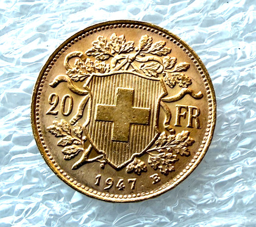 Moneta oro franchi svizzeri - oro,
