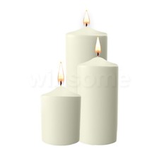 Candele a colonna chiesa senza