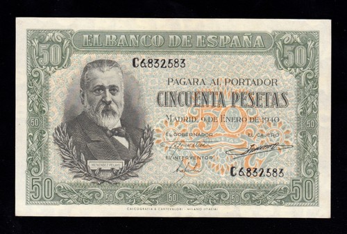Pesetas 1940 serie c - f.c., 50