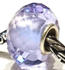 PERLINA PRISMA VETRO DI MURANO ARGENTO STERLING 925 QUERCIA CIONDOLO EUROPEO PERLINE 2426