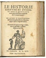 Le Historie costumi et successi della nobilissima provincia delli Boemi compost