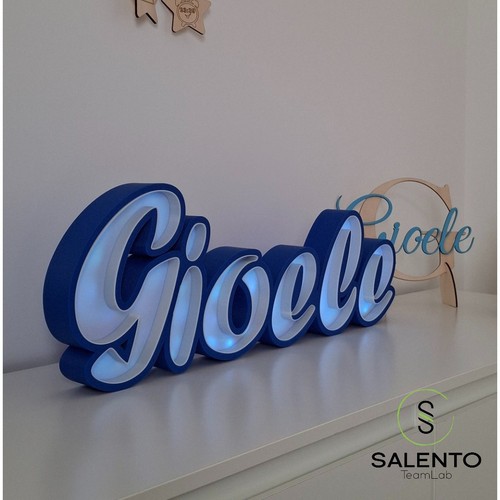 Lampada led scritta - 3d,