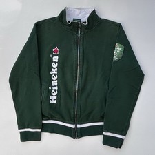 Felpa Vintage Y2K Heineken UEFA Champions League Full Zip Cropped Petite L