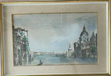 Bruno Martini Canal Grande di Venezia Tecnica mista 57x36 cm Con cornice