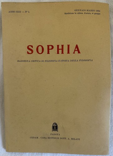 Sophia rassegna filosofia - sophia,