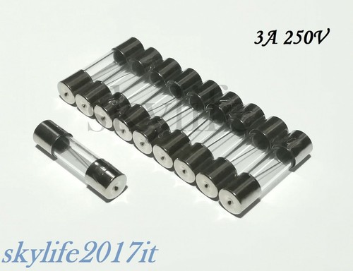 10pz fusibili 250v - 10pz, 3a