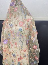 Tessuto multicolore 3D fiori