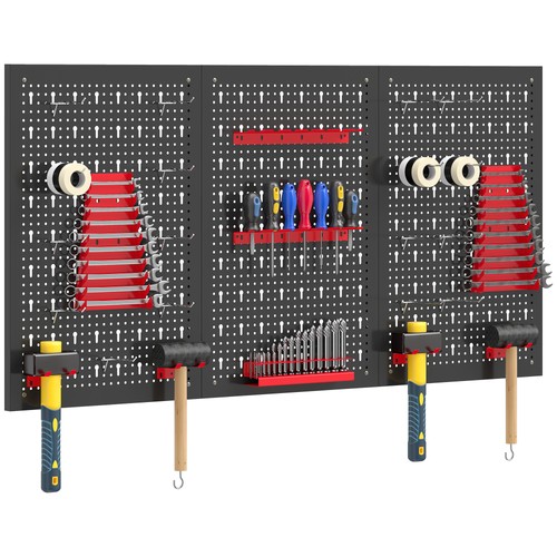 Homcom set pannelli forati - set,