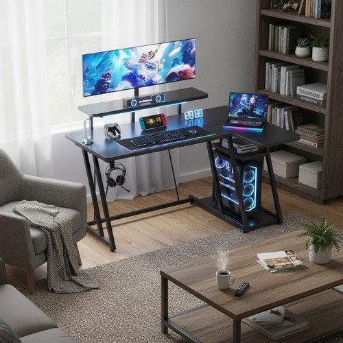 Scrivania gaming con luci - con, led