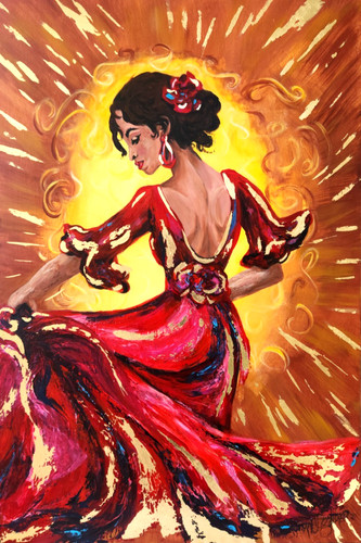 Quadro ballerina flamenco - di,