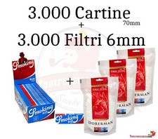 3.000 Cartine OCB Blue 70 mm +