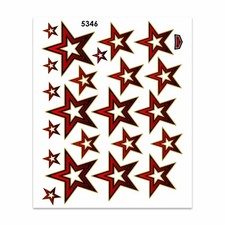 Adesivi Stickers Stelle Rosso