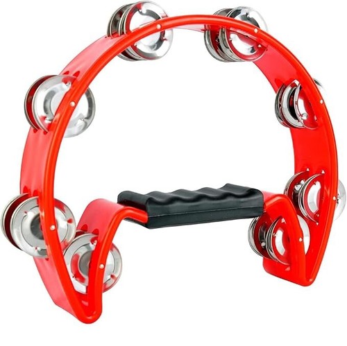 Tamburello mano rosso con - tamburello, a