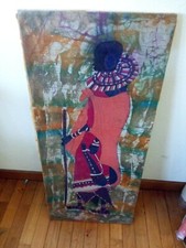 Quadro naif africano pittura