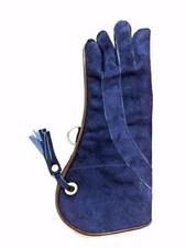 Eagle & Guanto Falconeria pelle Nubuck,Blu Colore,3 Strati,40.6cm Lungo,Tutti