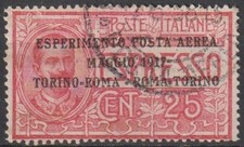 Italy C1 Used 25c Airmail