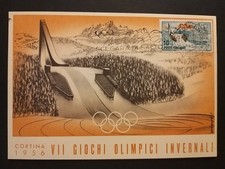 Cortina (Belluno). VII Giochi Olimpici Invernali (1956). Sci: Gara di Salto.