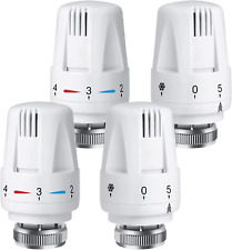 4 Valvole Termostatiche per Termosifoni, M 30 X 1,5, Termostato per Radiatore, T