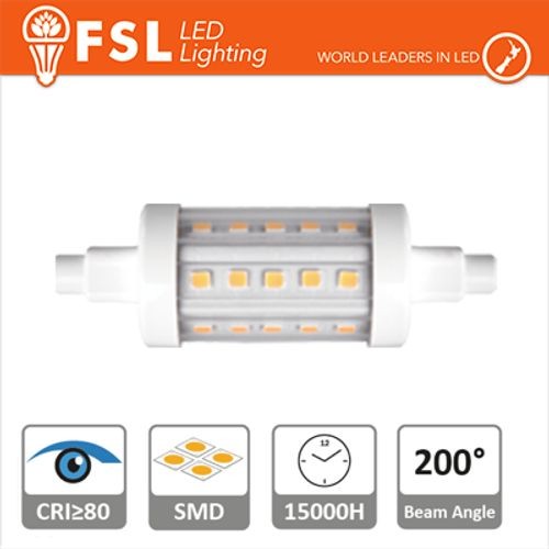R7s 4000k 600lm 200º - 5,5w, >200º