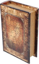 Scatola Libro Vintage per Bibbia - Contenitore Decorativo in Legno E Pu per Gioi