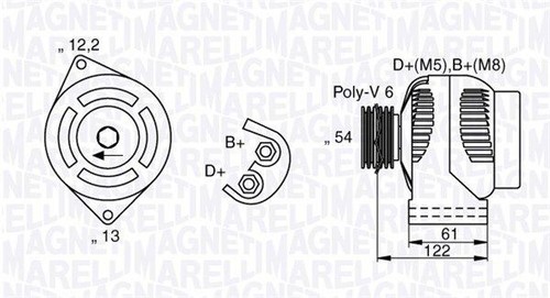 Alternatore 120a alfa romeo - alternatore,
