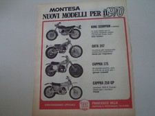 advertising Pubblicità 1970 MONTESA KING SCORPION 250/COTA 247/CAPPRA 175 250 GP