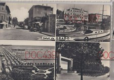 GRADO GORIZIA  SALUTI 4 VEDUTE CON ALBERGO RISTORANTE COLUSSI FGV 1960 BELLA