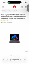 Acer aspire 14 Ai silver AI PC