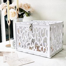 Scatola Porta Carte Matrimonio PVC Cava Scatola Busta Matrimonio con Serratura e Card Firma Upgr...