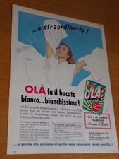 OLA PALMOLIVE SAPONE BUCATO DETERSIVO ANNO 1958 ANNI 50=PUBBLICITA=ADVERTSING