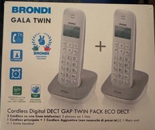 BRONDI GALA TWIN CORDLESS DIGITAL COLORE BIANCO/GRIGIO