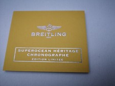 Breitling SUPEROZEAN HERITAGE CHRONOGRAPHE Edition Limitee MANUALE ANLEITUNG