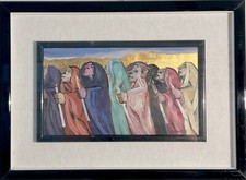 SAVERIO TERRUSO - PROCESSIONE - OLIO SU TAVOLA - 1985