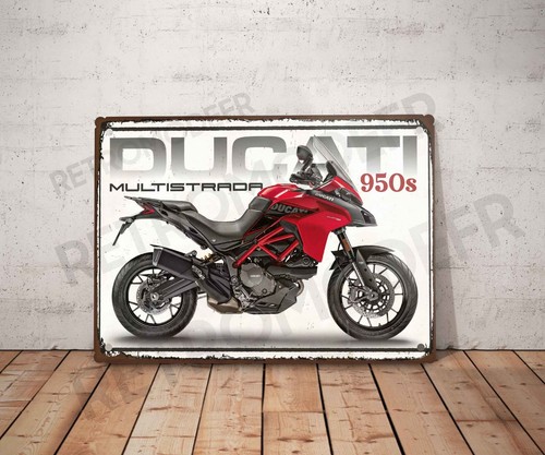 Plaque métal vintage ducati - métal,