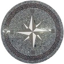 "Antica Roma" Rosone Mosaico in granito lucido Diametro 90 cm COD. RUD-CCCL